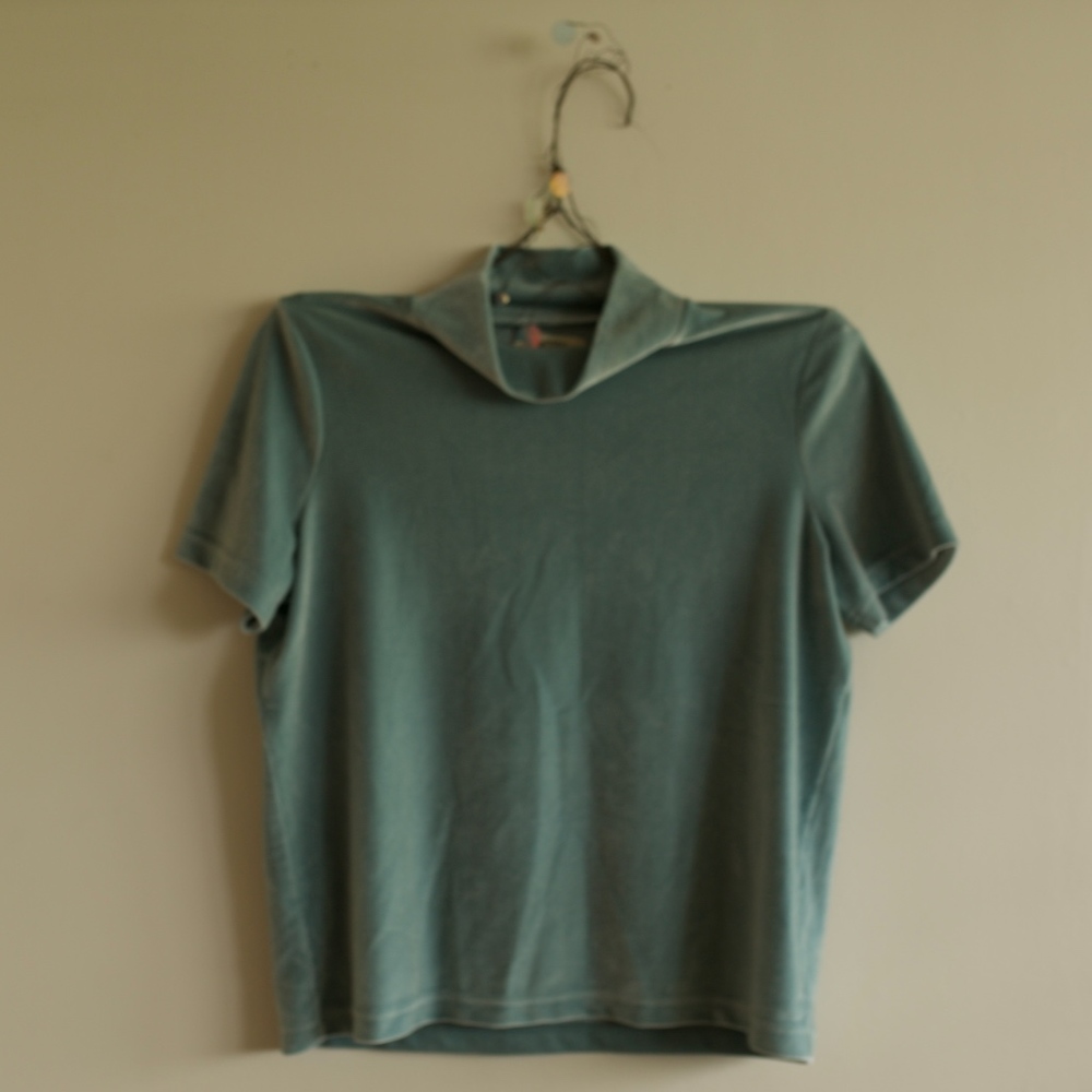 Madewell Velvet Short Sleeve Tee Seafoam Blue Smal